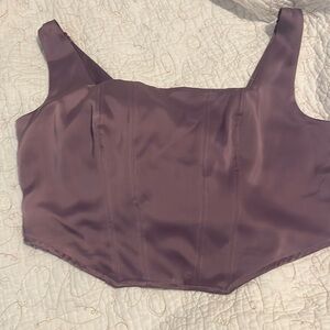 Metallic purple crop top